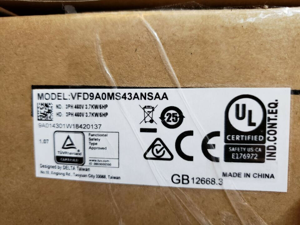 1 pc.   VFD9A0MS43ANSAA Inverter