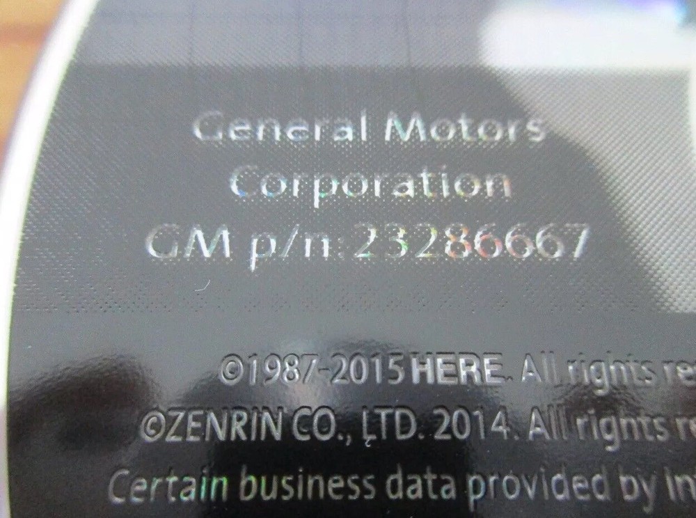 2007 2008 2009 2010 2011 GM NAVIGATION DVD 23286667 VERSION 14.3 UPDATE 2016