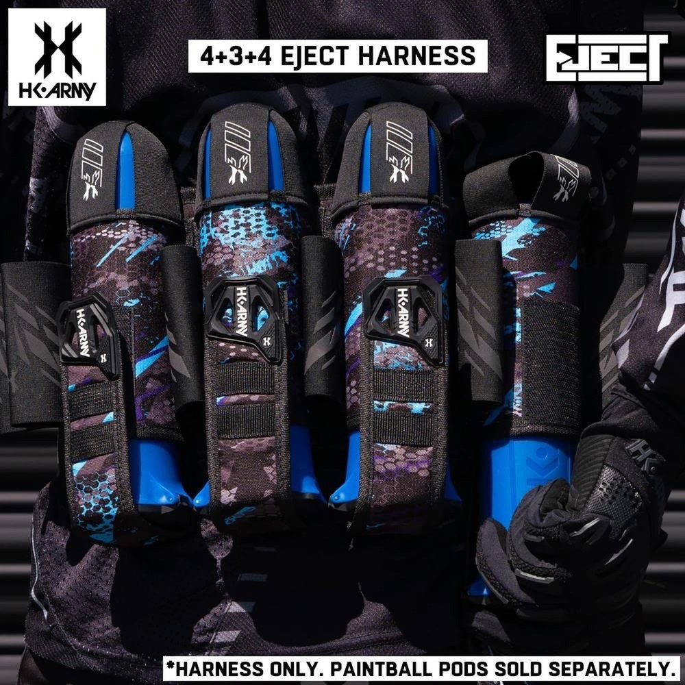 HK Army 4+3 Eject Paintball Harness Pod Pack - Poison