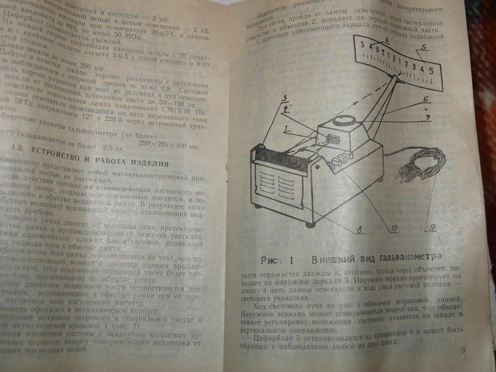 VINTAGE SOVIET USSR REFLECTING SCALE GALVANOMETER 1976