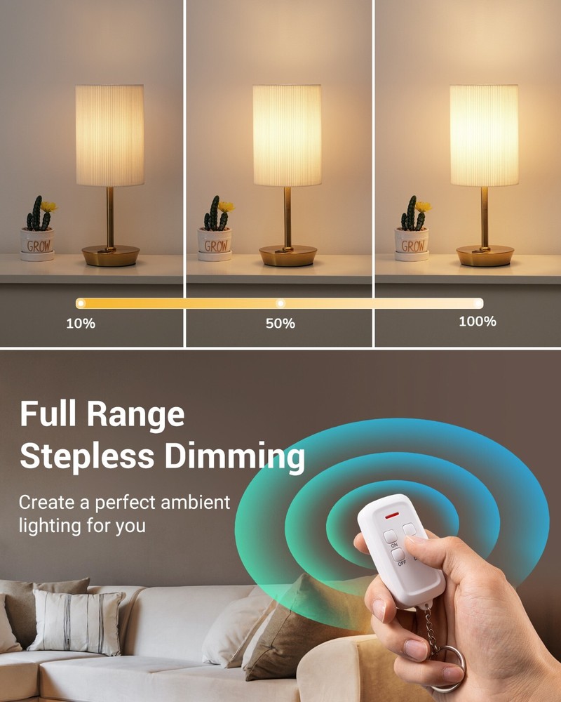 DEWENWILS Remote Control Light Socket with Dimmer, Wireless Light Switch, 100FT