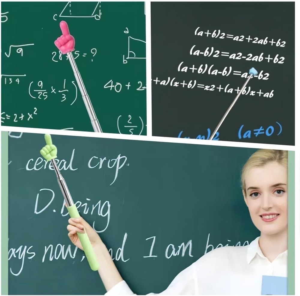 Retractable Adjustable Finger Pointer for Teachers - Perfect for Presentations