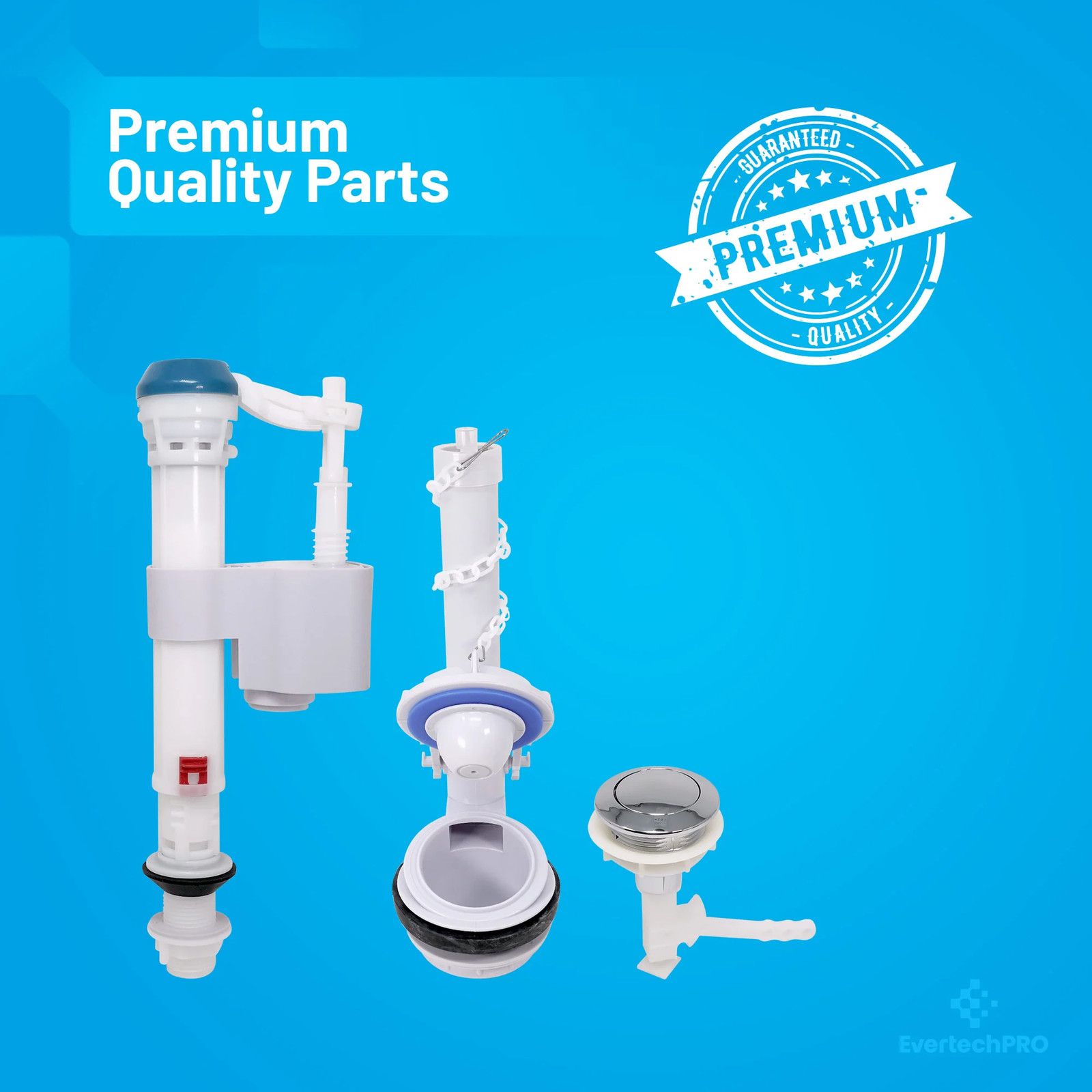 Toilet Repair Kit 2Inch Flush Valve Fill Valve Tank to Bowl Gasket Toilet Handle