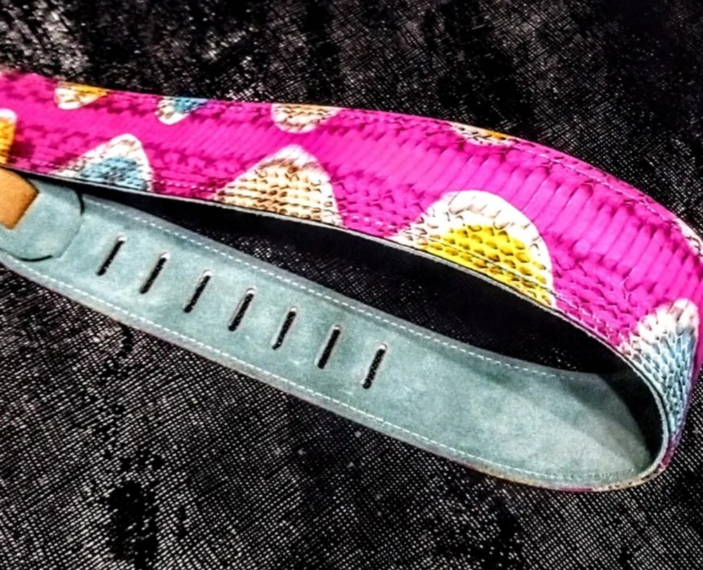 Genuine snakeskin Guitar strap