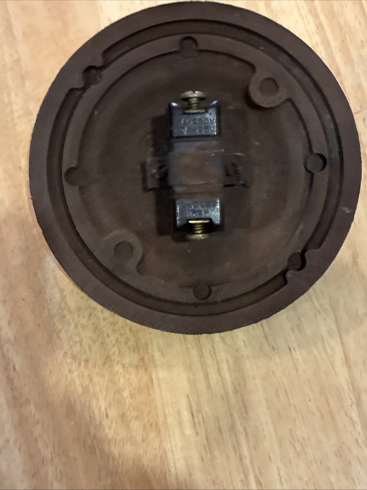 Vintage Circular Toggle Light Switch Bakelite 4" Brown