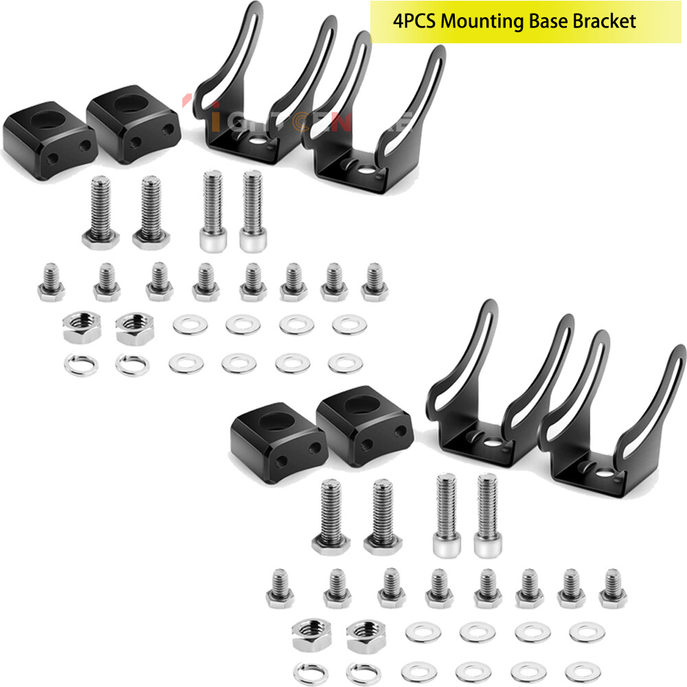 4PCS Mounting Base Bracket LED Light Bar Slide Mount Bracket Universal