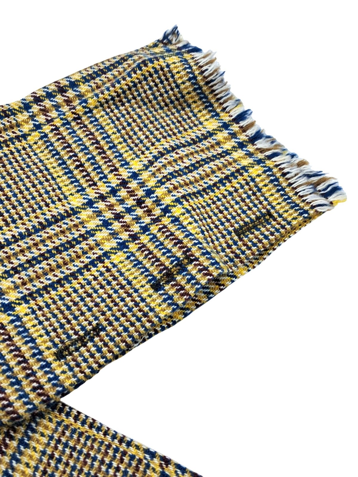 Vintage Scarvest Wool Nylon Plaid Scarf Vest Convertible Accessory Multi Button