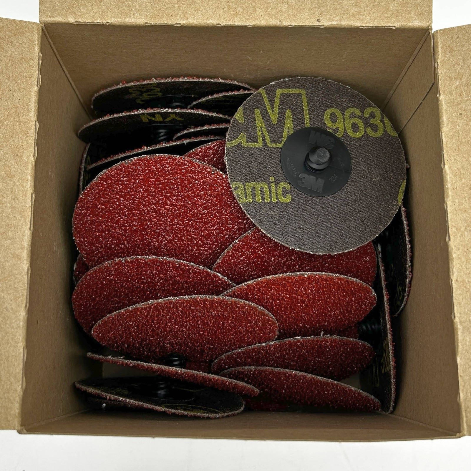 3M Roloc 11108 Disc 3in TR 963G 24 Grit Very Course Quick Change Ceramic 50pk