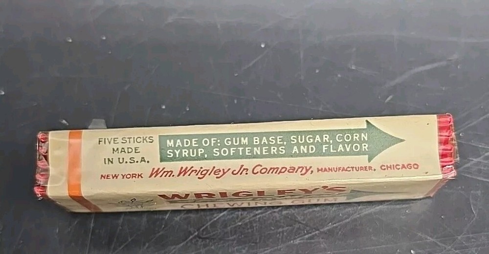 Rare Wrigleys 1930's chewing GUM PACK PACKAGE with wrapper
