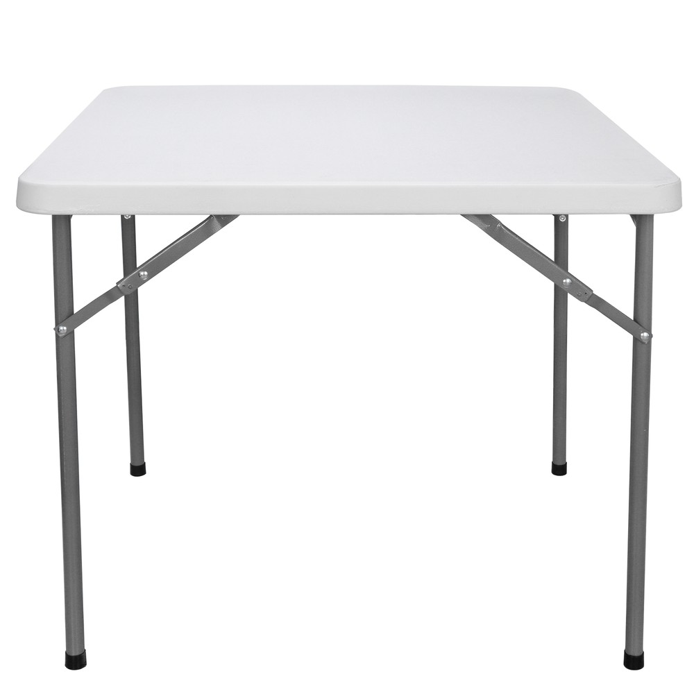 3 ft Portable Plastic Folding Table Square Card Table for Camping Picnic White