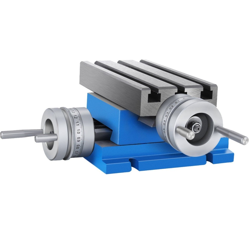 Robust Milling Machine Table 185x100mm, Micro Adjust Dial, 3D Movement