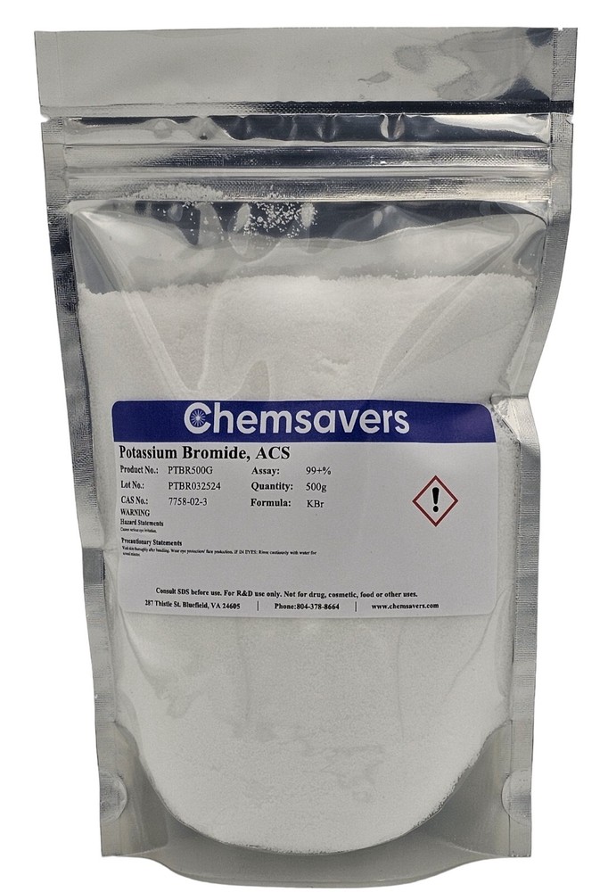 Potassium Bromide, ACS, 99+%, 500g