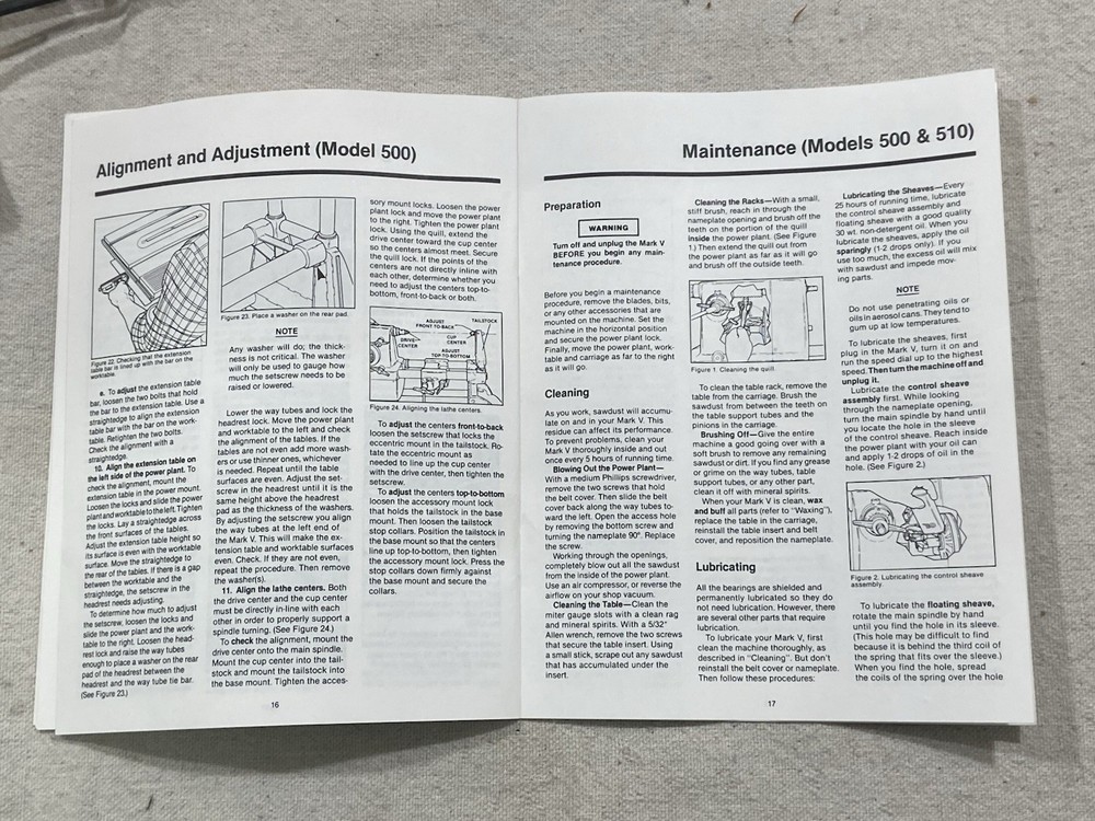 Shopsmith Mark V Help Kit Allen Wrench + Oiler + Alignment + Maintenance + Screw