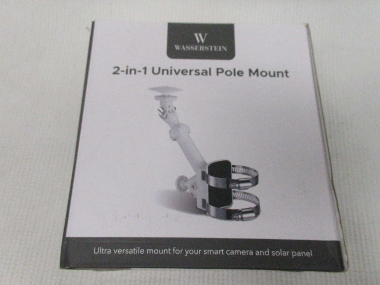 Wasserstein 2-in-1 Universal Pole Mount For Security Cameras and Solar - White