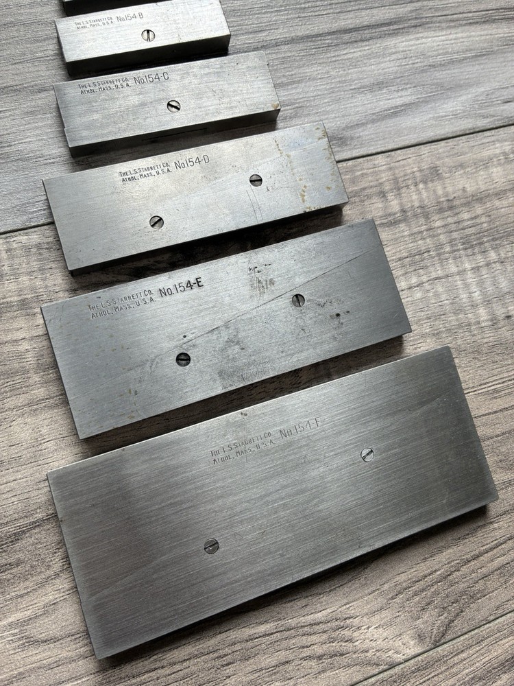 6 PC STARRETT ADJUSTABLE PARALLEL SET NO S154L