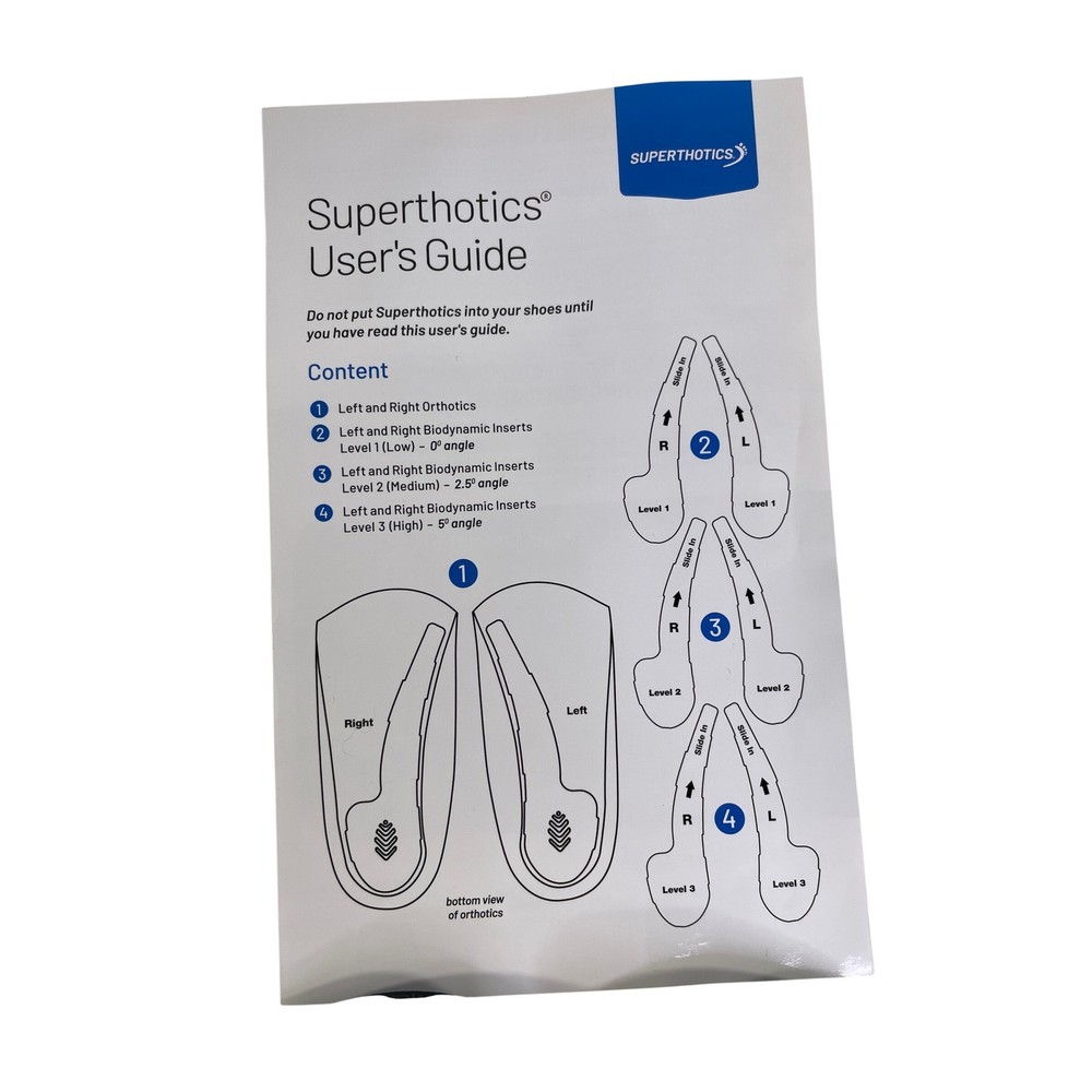 Superthotics Womens Orthotic Shoe Inserts Size 4.5-6 Arch Support Customizable