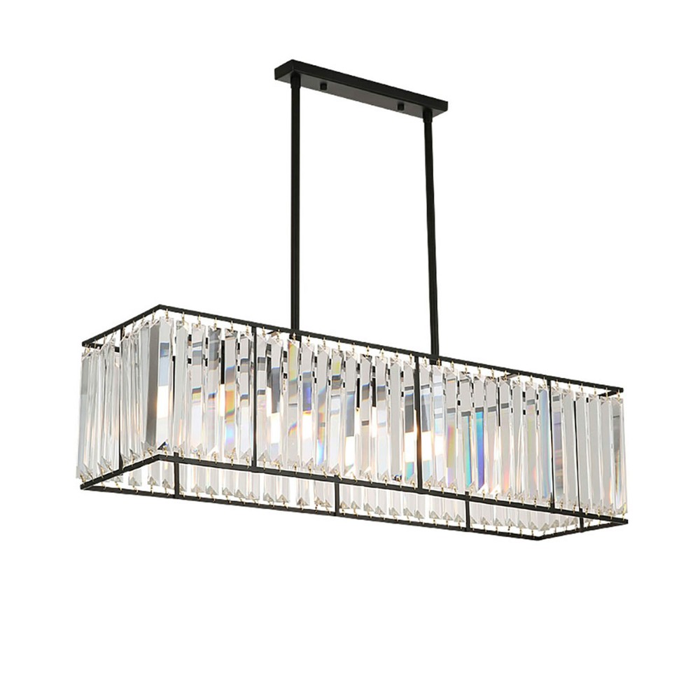 Crystal Chandelier Light Rectangle Height Be Adjust Decorative Lamp Modern