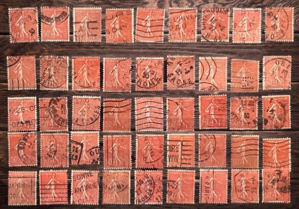 1900s Issue Of Old Classic Lot France Stamps ;;; 45 Stamps,,, VG!