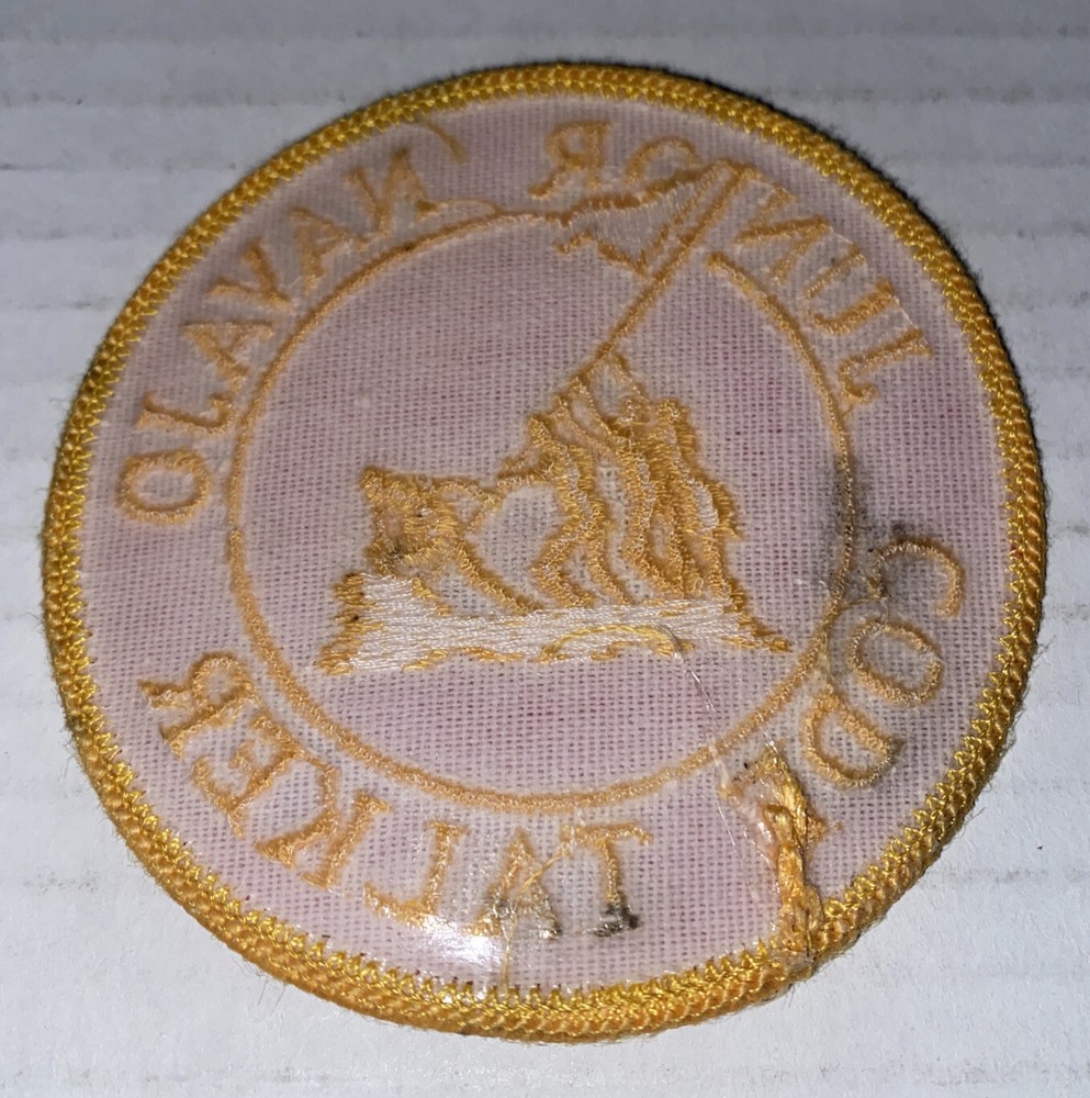 Vintage Junior Navajo Code Talker Patch 3” Diameter Iron On Embroidered Circle