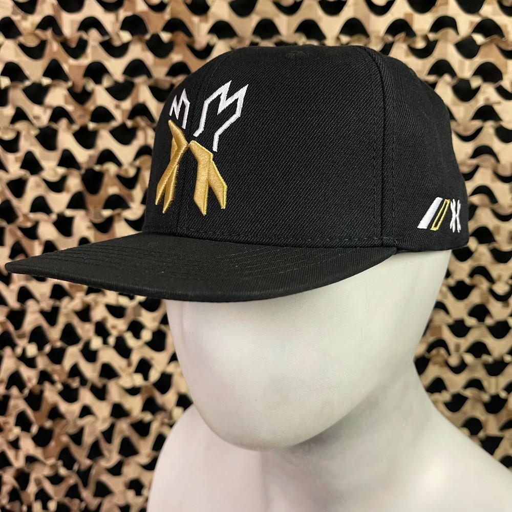 NEW HK Army Split Snap Back Hat - Black/Gold/White