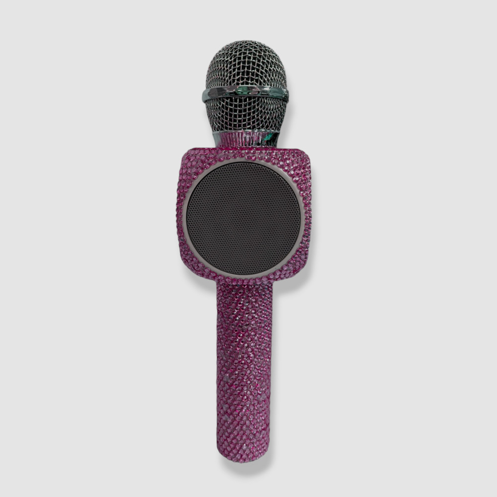 Wireless Express Pink Bling Edition Karaoke Microphone Bluetooth Speaker