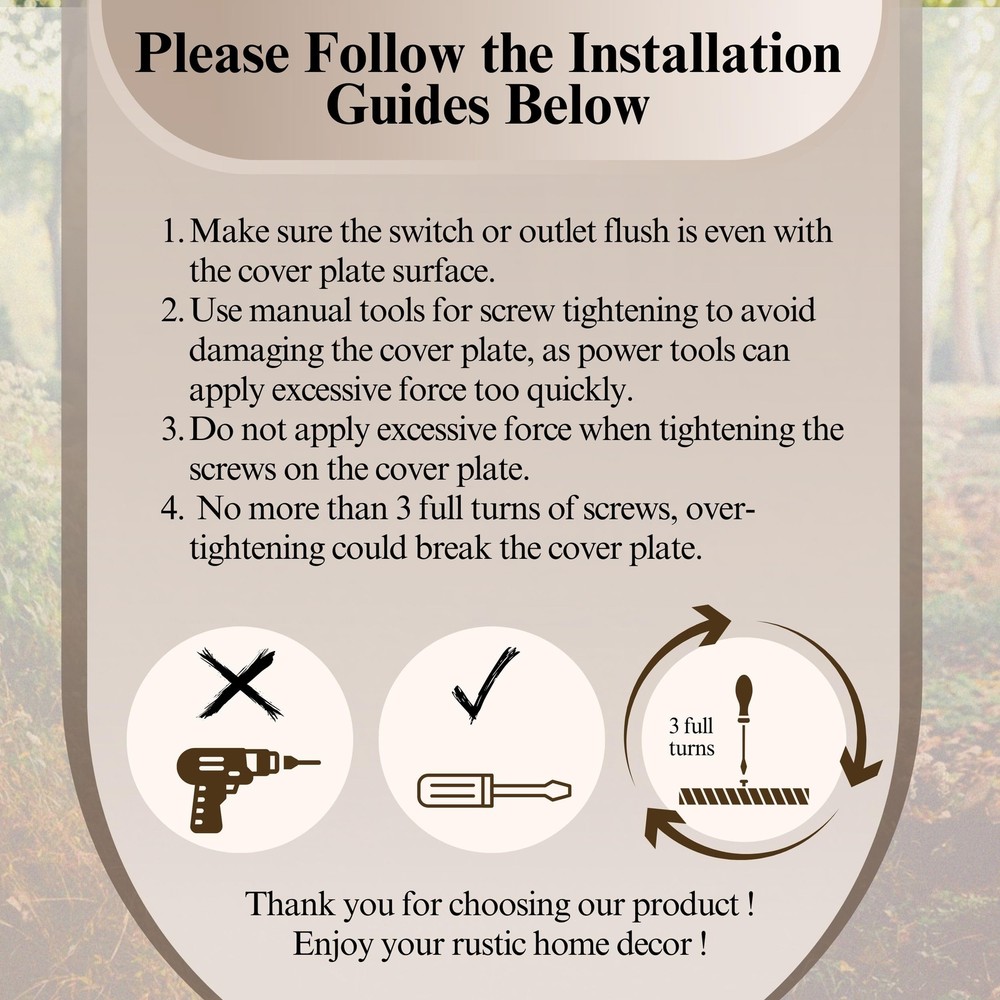 Double Outlet Decorative Light Switch Cover Plate