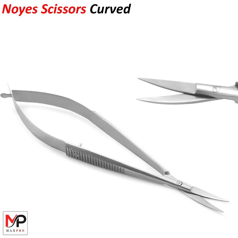 Surgical Micro Noyes Scissors Iris 11.5cm Spring Action Ophthalmic Sharp Blades