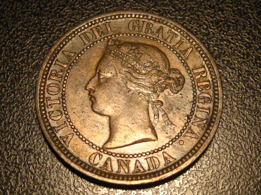 1876-H Canadian Large Cent AU #2