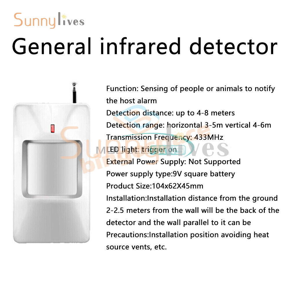 Infrared Human Motion Detection Sensor Wide Angle For Home Security Alarm System