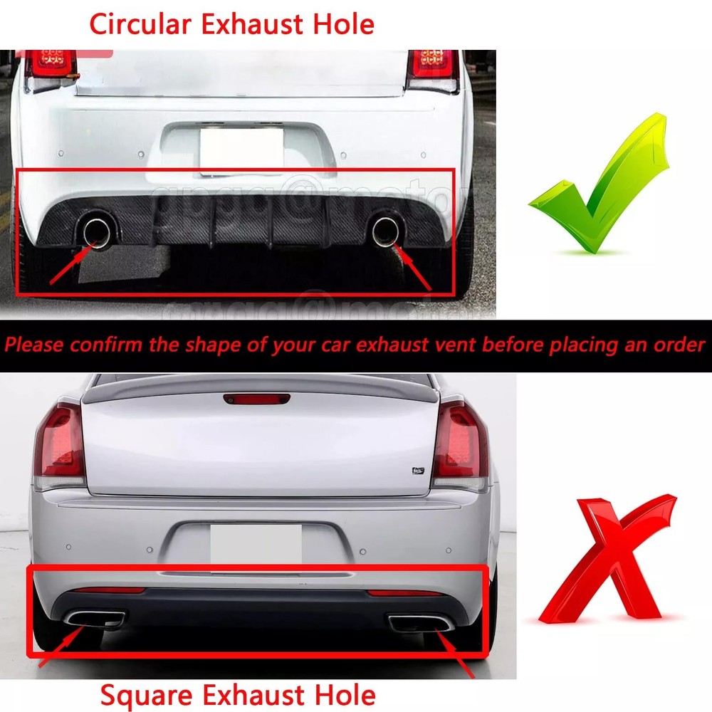 Rear Diffuser Lip Compatible with Chrysler SRT Rear Bumper Molding Lower Valance