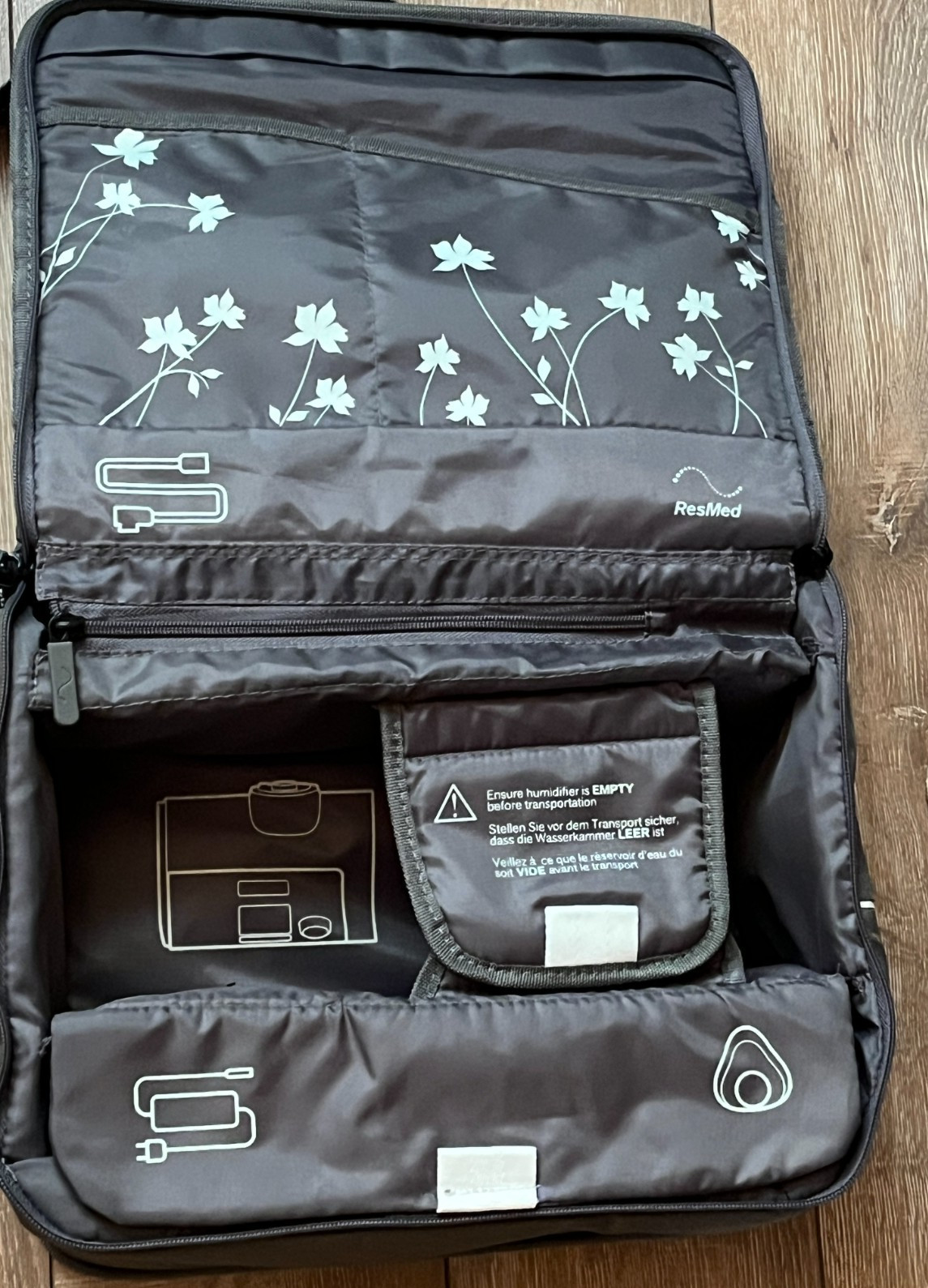 ResMed AirSense 10 CPAP Gray Travel Bag Shoulder Tote Carry Case