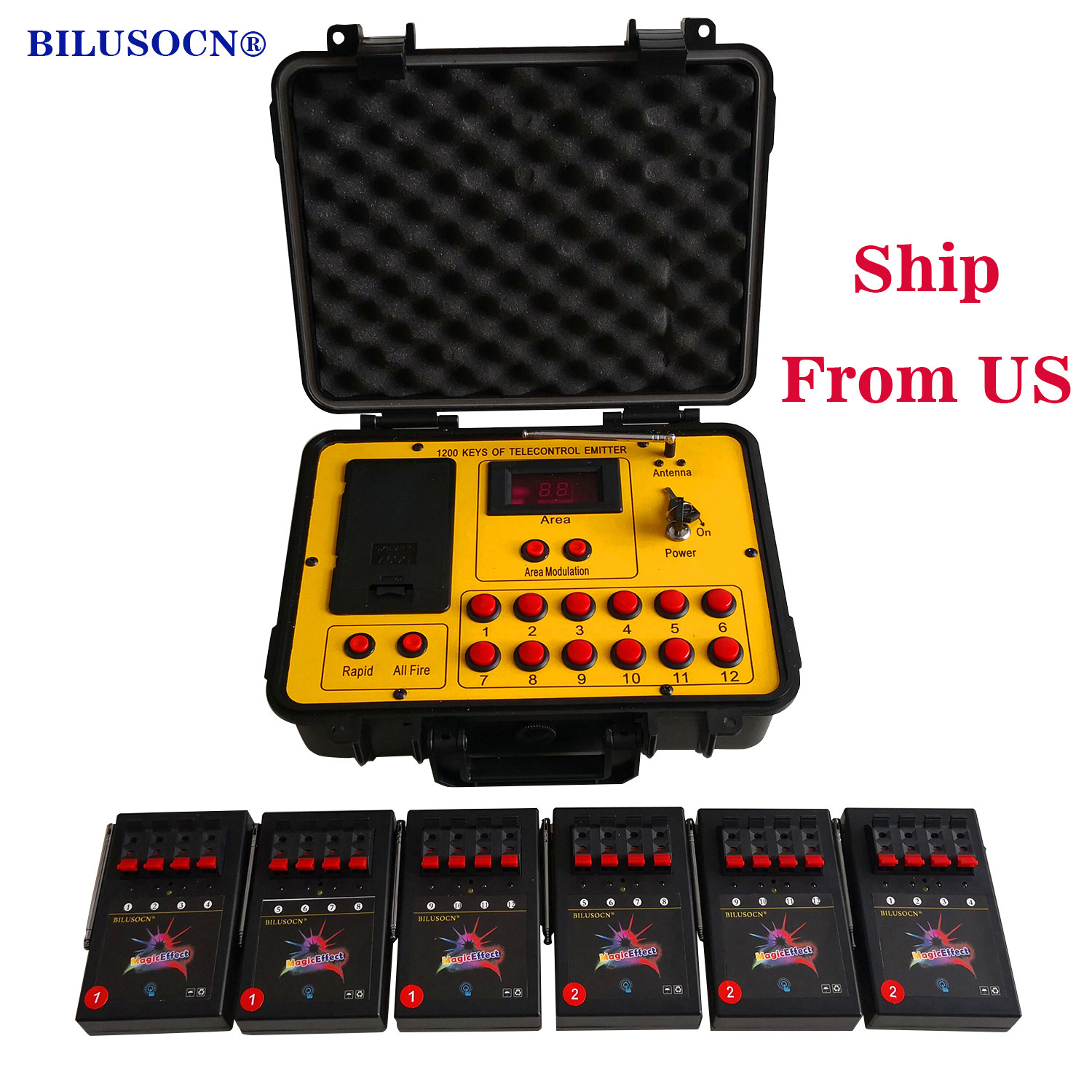 Ship From USA 24 Cues fireworks firing system 500M distance program