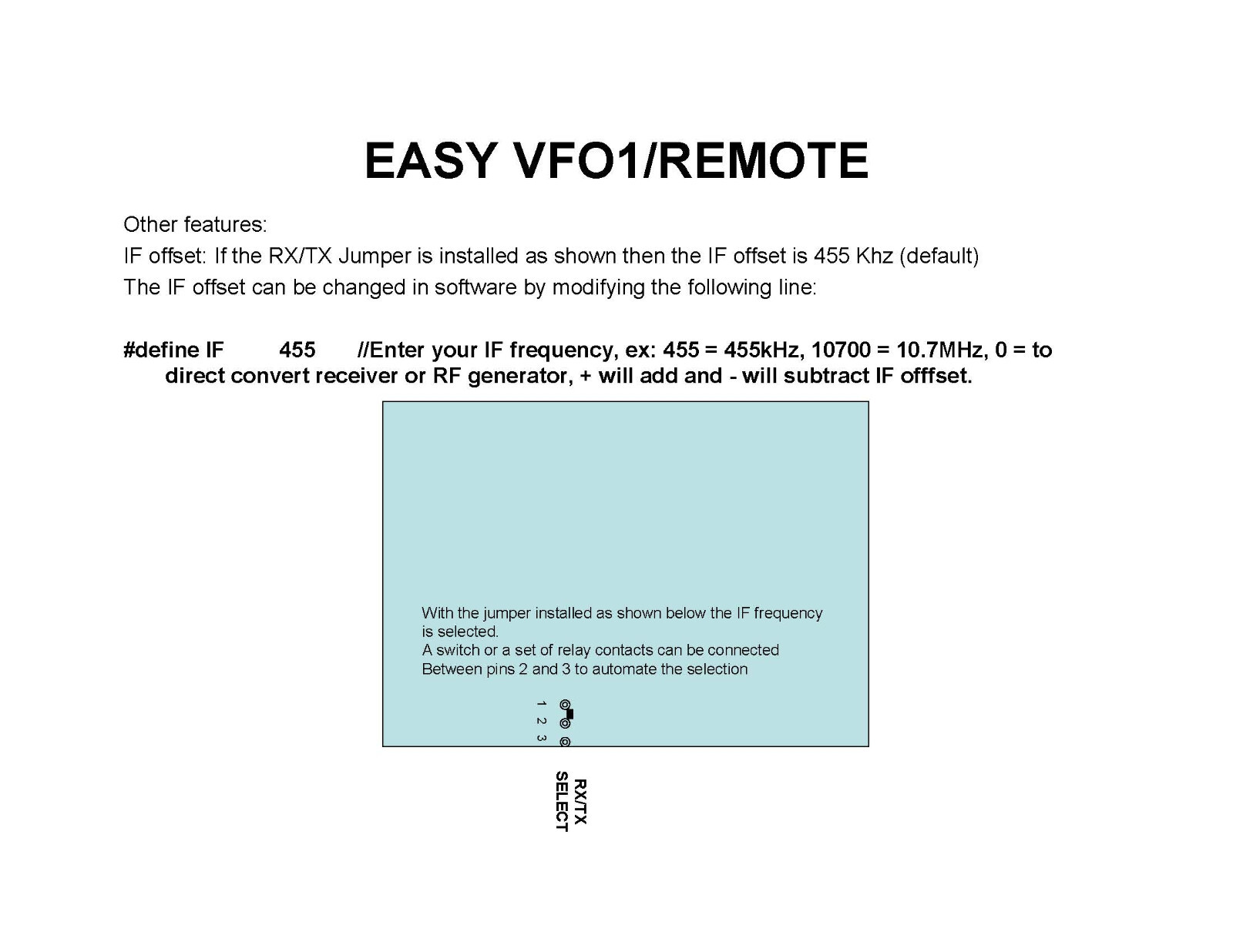 Digital VFO MODEL VFO3 CUSTOM REMOTE