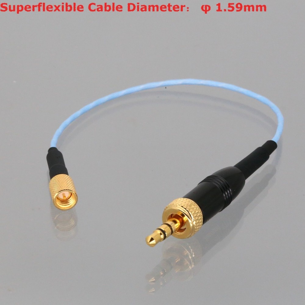 3.5mm TRS Plug Locking to Microdot Male Cable Earset Microphone Wireless system