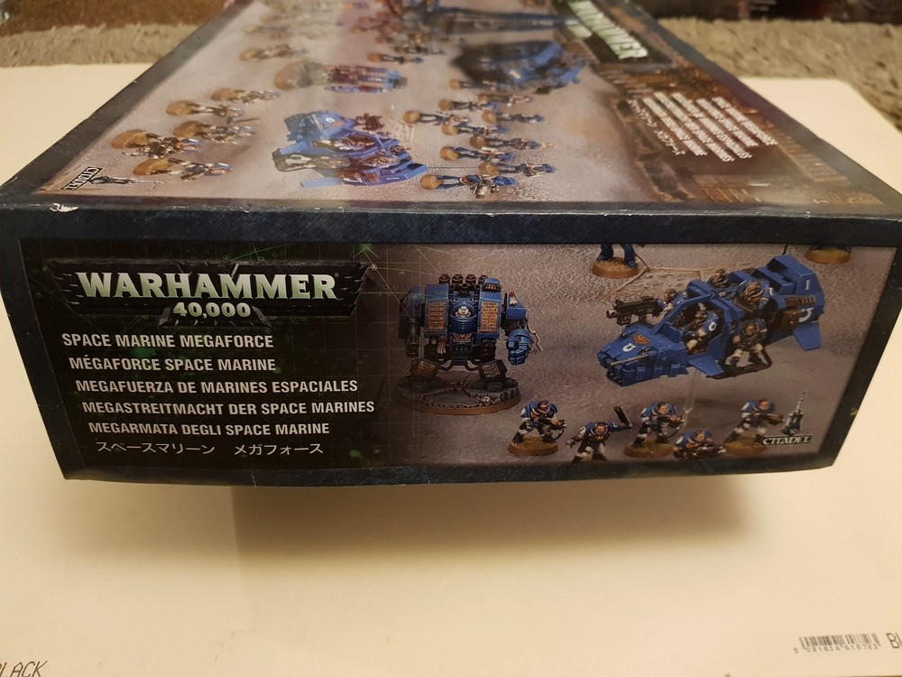Warhammer 40,000 40K Space Marine Megaforce EMPTY BOX ONLY + Some Model Sheets