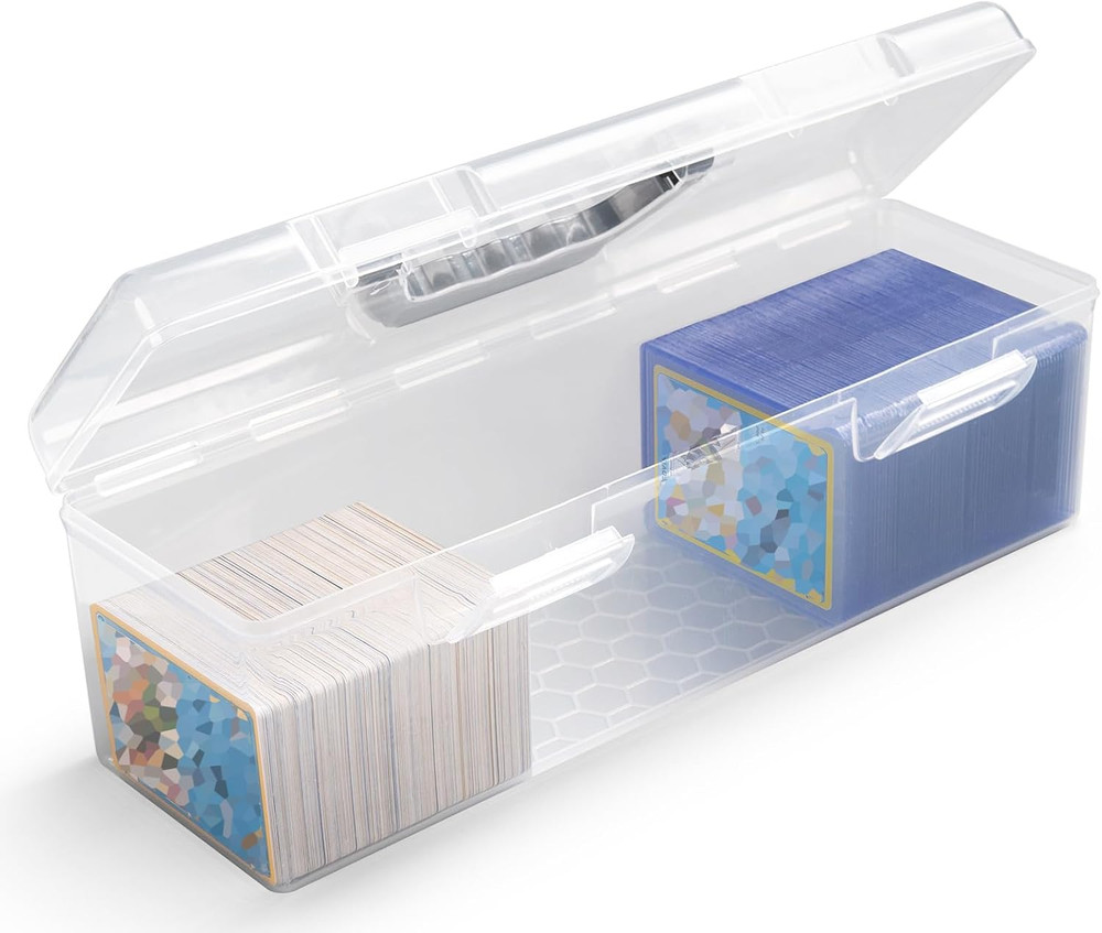 Storage Box for Toploader, Trading Card Storage Box Plastic, Playing Card Case,
