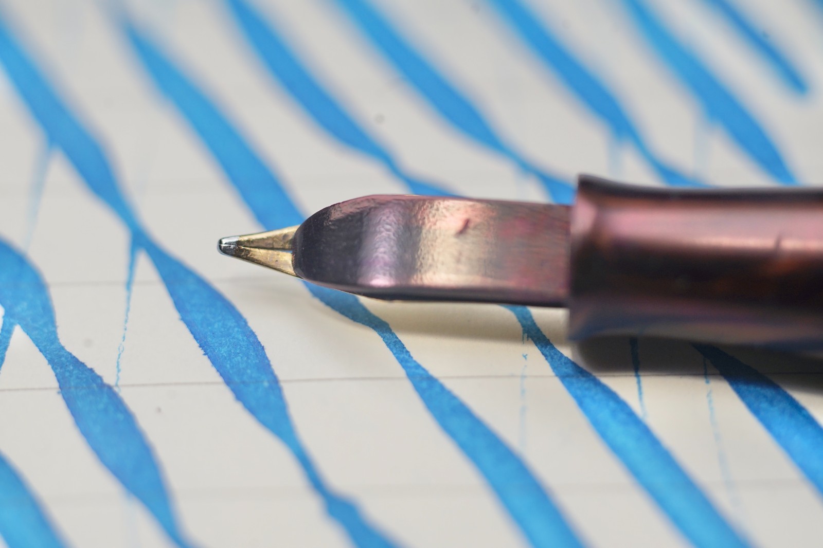 Waterman 52 Red Ripple 14K Gold nib super flex wet noodle (video)