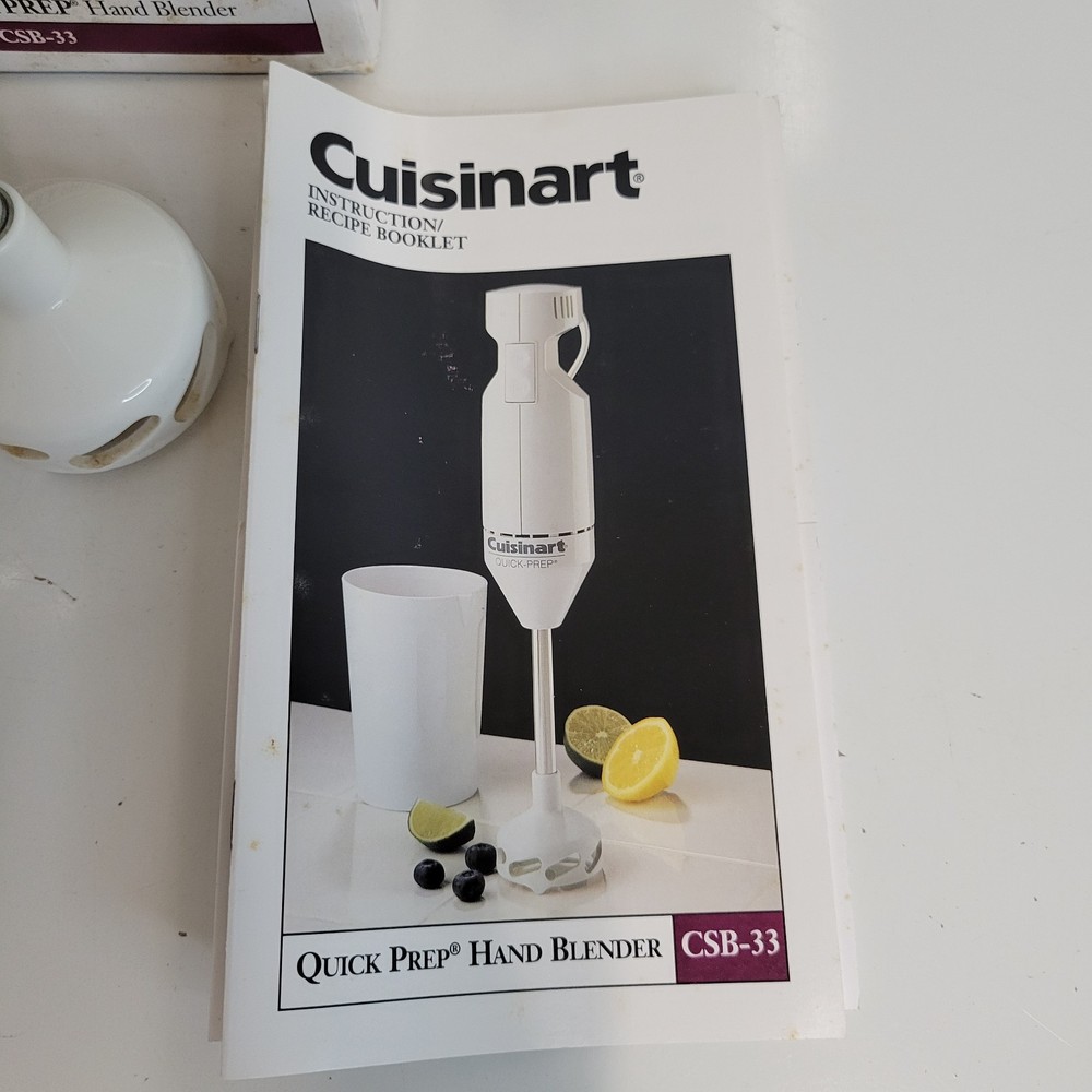 Cuisinart Quick Prep Hand Blender CSB-33 2 Speed Control White