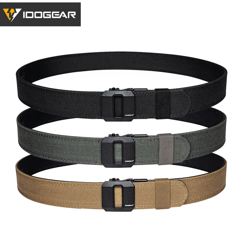IDOGEAR Tactical Belt 1.5" Sturdy Ratchet Nylon Gun Belt Rigid Heavy Duty Army