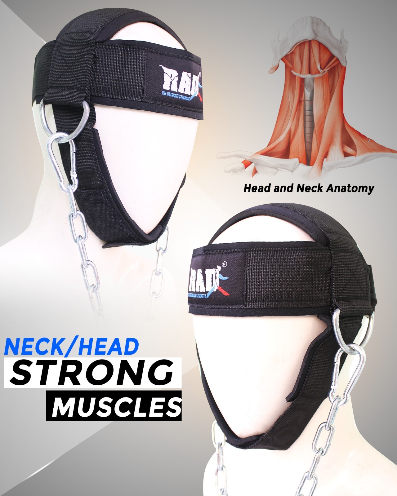 Head Harness Weight lifting Neck Head Harness Strength Exerciser Training Padded