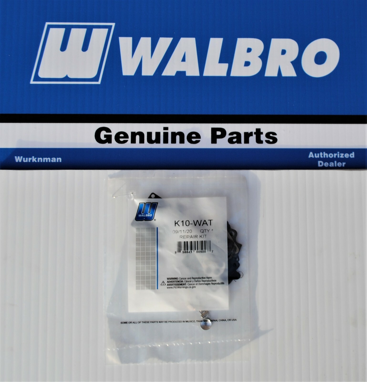 GENUINE OEM Walbro (COMPLETE) Carburetor Rebuild Kit K10-WAT for WA and WT