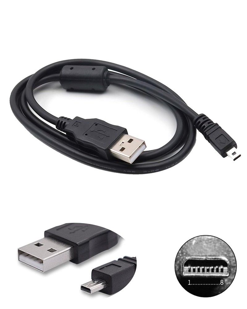 3.3Ft USB Cable for Olympus Camera CB-USB7 Compatible with Black