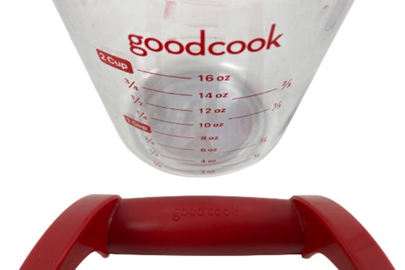 Goodcook Kitchen Tools Set 2-Cup Measuring Cup & Red Handheld Grater