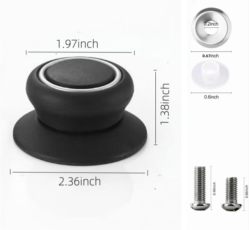 2Pcs Pot Lid Knobs, Kitchen Bakelite Pot Lid Handle, Universal Pot Lid Top Repla