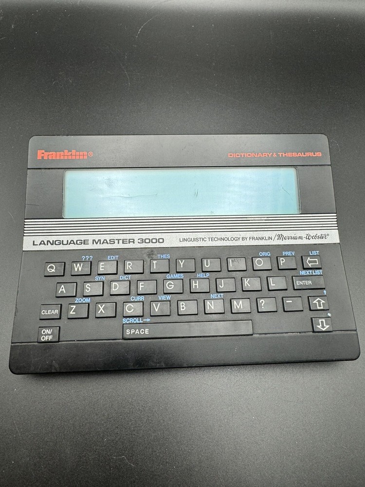 Franklin Language Master 3000 Electronic Dictionary Thesaurus See Description