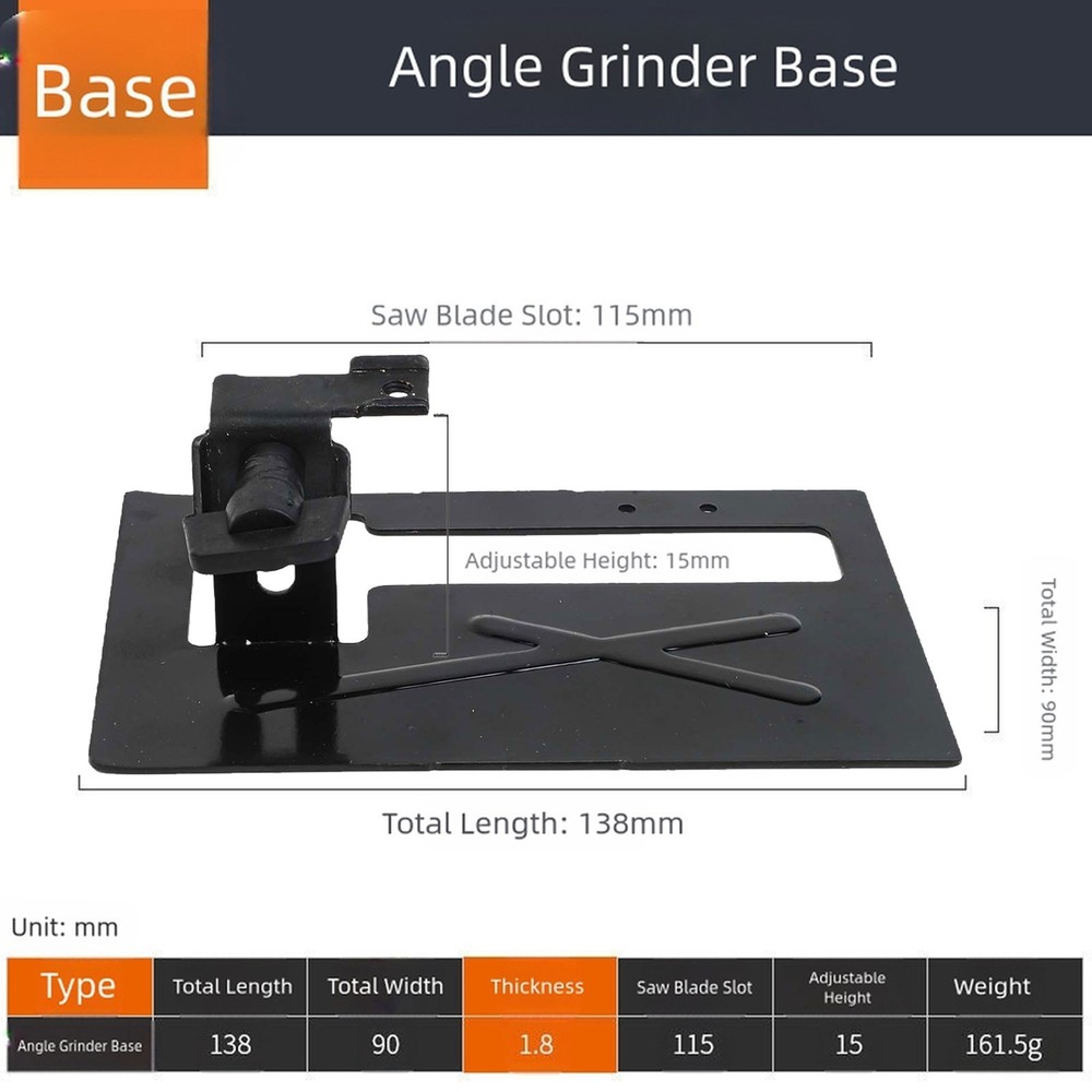 2pcs Adjustable Angle Grinder Stand Set with Cutting Bracket and Thick Guard