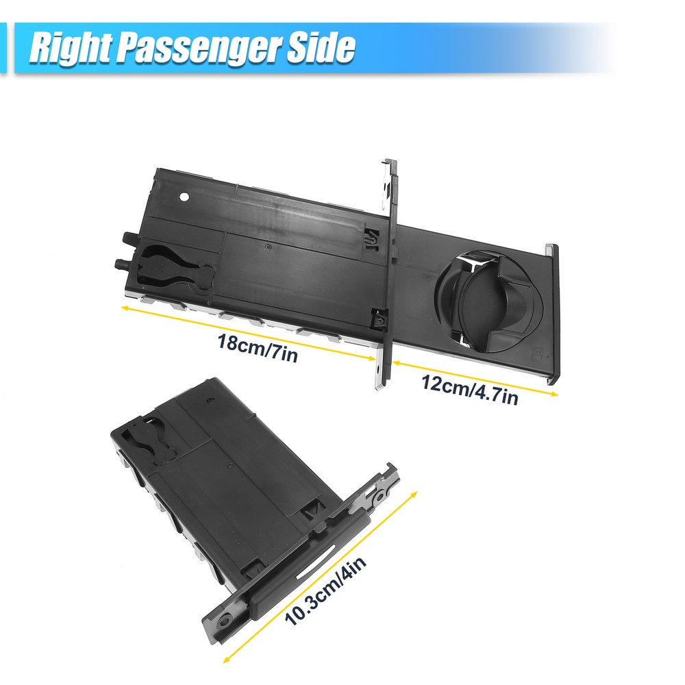 3Pcs Black Dashboard LH & RH Cup Holder Set & Trim Panel for BMW E90 E91 E92 E93