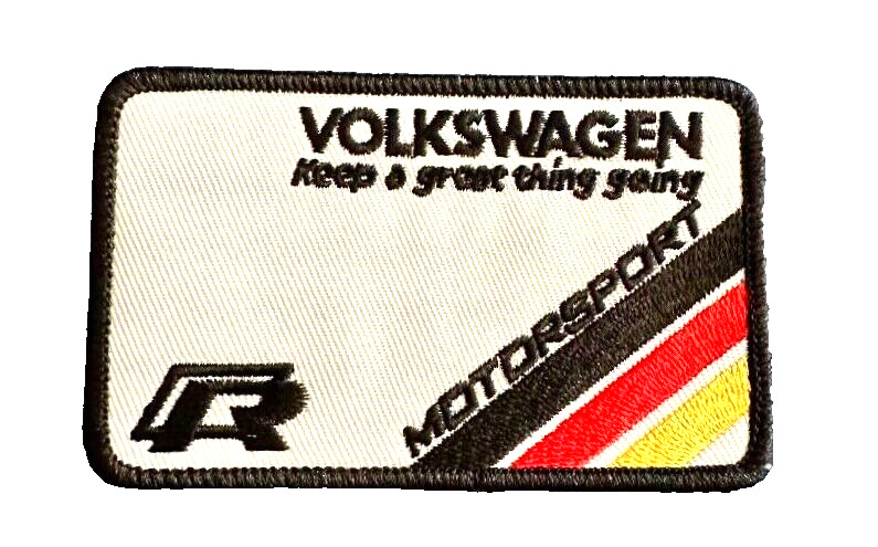 FABULOUS VW VOLKSWAGEN MOTORSPORT EMBROIDERED IRON-ON PATCH...RARE!!!