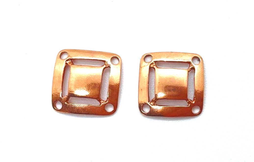 Copper Over Brass 4 Hole Square Link, 11mm, 1 pc, JBB Findings