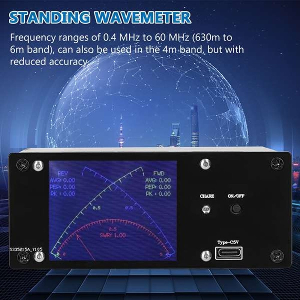 Full Touchscreen Shortwave Meter Standing-Waves Meter with over Voltage5607